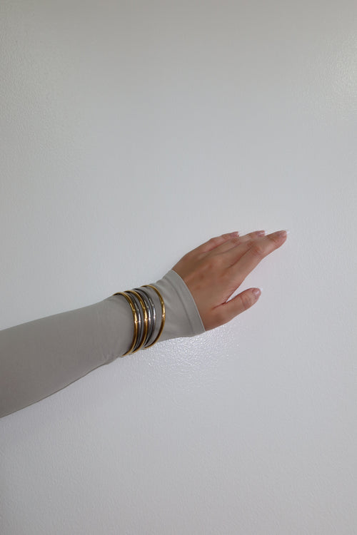 TWO-TONE STACK BANGLES