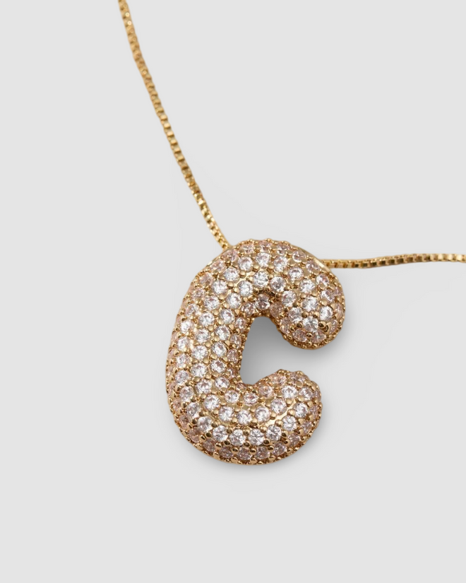 BUBBLE LETTER NECKLACE